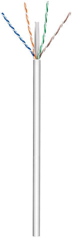 CAT 6 netwerkkabel, U/UTP, CU, AWG 23/1, grijs