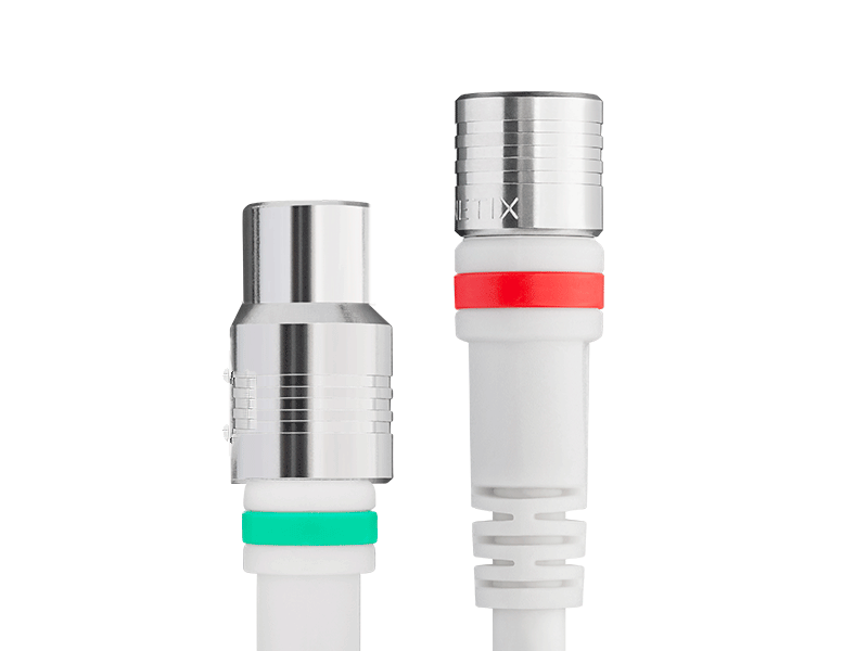 Coax aansluitkabel - IEC female recht ↔ F-male recht, 1,5 meter - Technetix