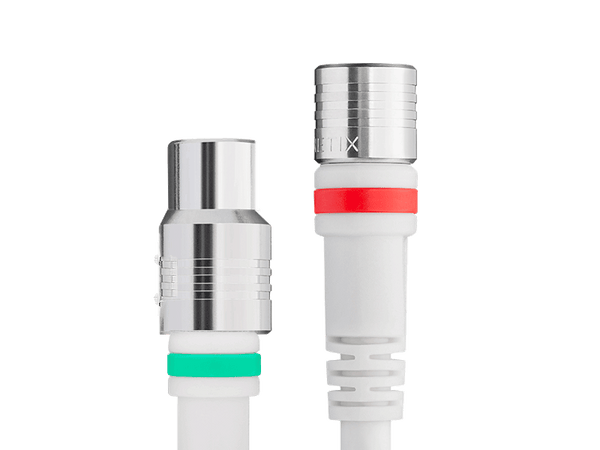 Coax aansluitkabel - IEC female recht ↔ F-male recht, 1,5 meter - Technetix