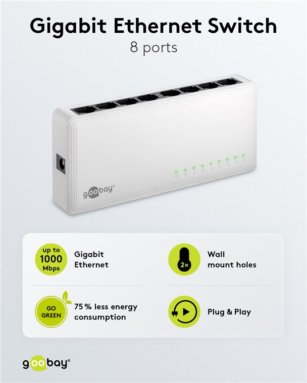 8-Poorts Gigabit Ethernet Switch