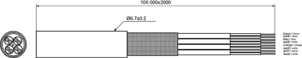 CAT 6A outdoor netwerkkabel, S/FTP (PiMF), zwart