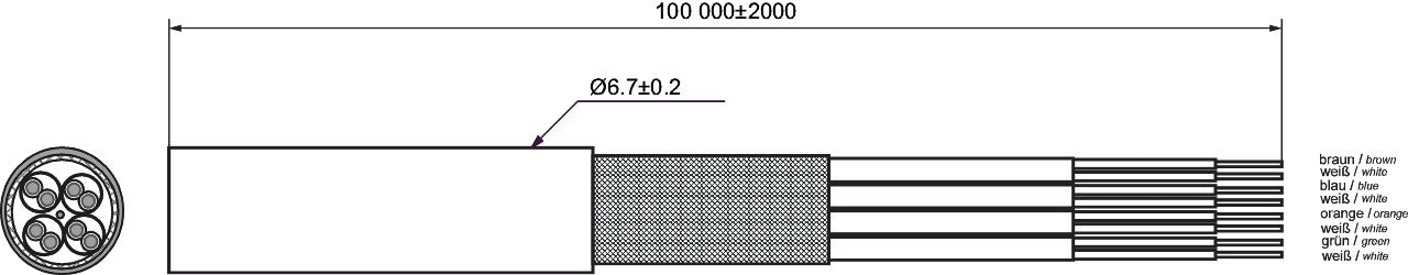CAT 6A outdoor netwerkkabel, S/FTP (PiMF), zwart