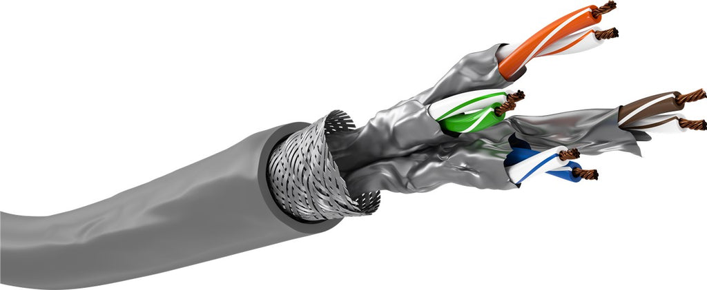 CAT 6A netwerkkabel, S/FTP (PiMF), grijs