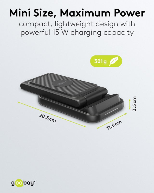 Goobay 3-in-1 Draadloze Snellader (15W)