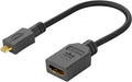 Micro HDMI / HDMI-adapter, 4K/60Hz - HDMI Micro-stekker (type D) > HDMI-bus (Type A)