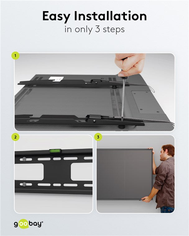 TV Muurbeugel Vast – Geschikt voor 43 t/m 100 inch – Zwart (XL)