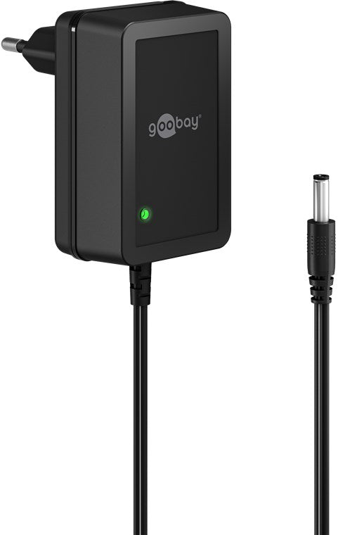 Goobay 12V Voedingsadapter (18W / 1.5A) – 5.5 mm x 2.1 mm DC Plug