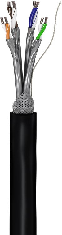 CAT 6 outdoor netwerkkabel, S/FTP (PiMF), zwart