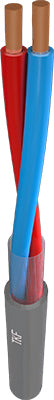 TKF Signaalkabel CCA 2X0,8mm - Grijs, Eca
