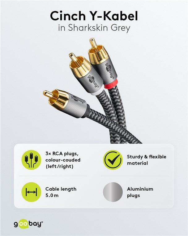 Goobay Plus Subwoofer/Stereo Kabel | RCA-Y