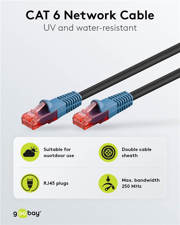 CAT 6 netwerkkabel voor buitengebruik, U/UTP