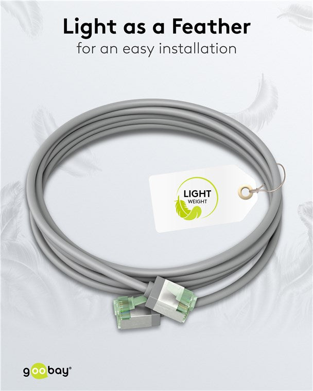 Ultraflexibele CAT 8.1 netwerkkabel, slim, U/FTP