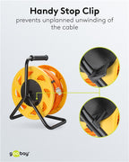 CAT 7A mobiele RJ45-netwerkkabelhaspel, oranje - Goobay