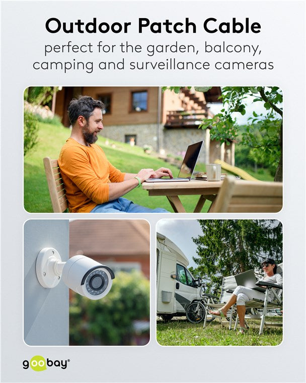 CAT 6A netwerkkabel voor buitengebruik, U/UTP, CU – Goobay