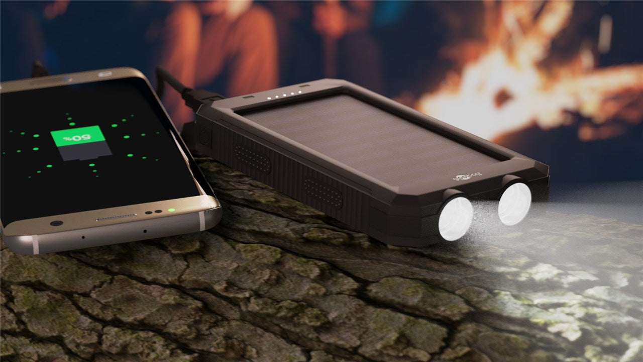 Outdoor Solar Powerbank met zonne-oplader 8.000 mAh