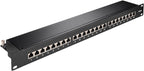 CAT 6A patchpaneel, 19 inch, 24-poorts (1 U)