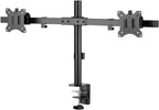 Dubbele Monitorarm Vast – Geschikt voor 17 t/m 32 inch – Zwart