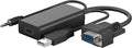 VGA-naar-HDMI-converter met 3,5 mm jack-audio - HDMI-aansluiting vrouwelijk (type A) + 3,5 mm-stekker mannelijk (3-pin, stereo) > HDMI-aansluiting vrouwelijk (type A)