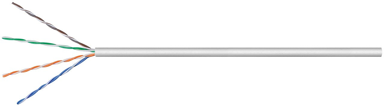 CAT 5e netwerkkabel, U/UTP, grijs, CU, AWG 26/7 (stranded)