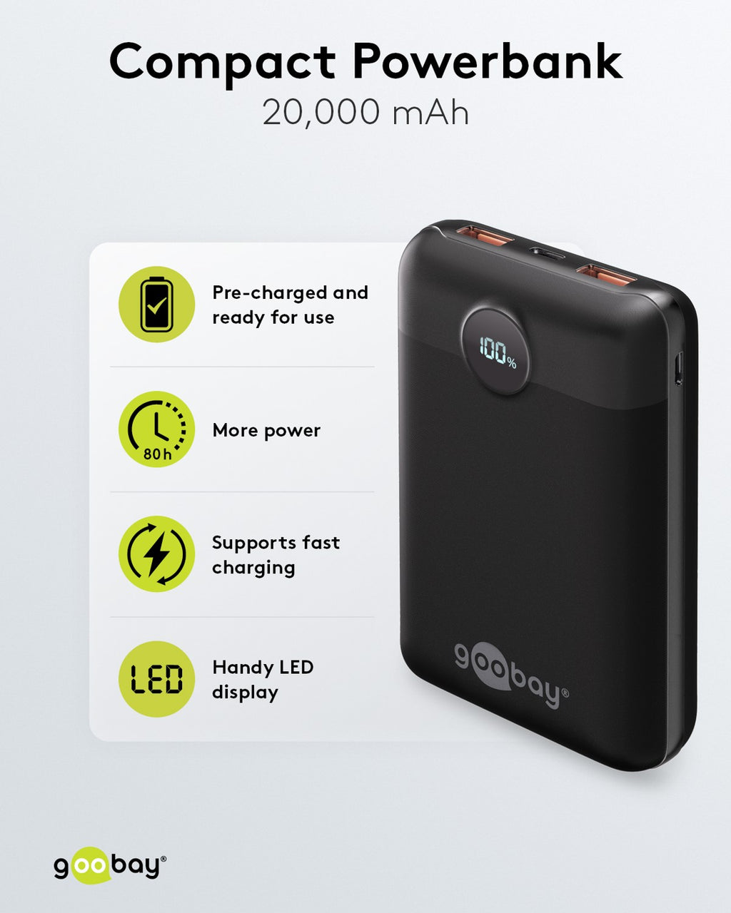 Powerbank Compact - 20.000 mAh