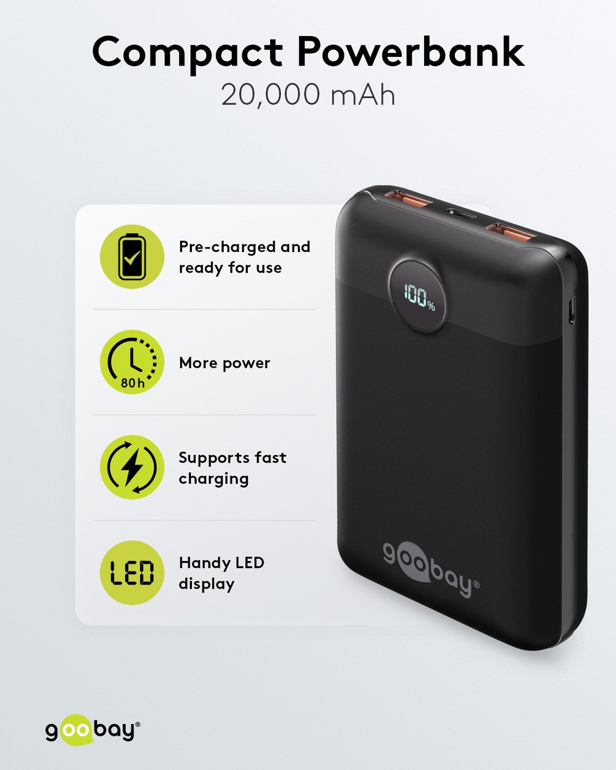 Powerbank Compact - 20.000 mAh