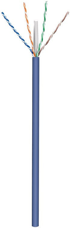 CAT 6A netwerkkabel, U/UTP, blauw
