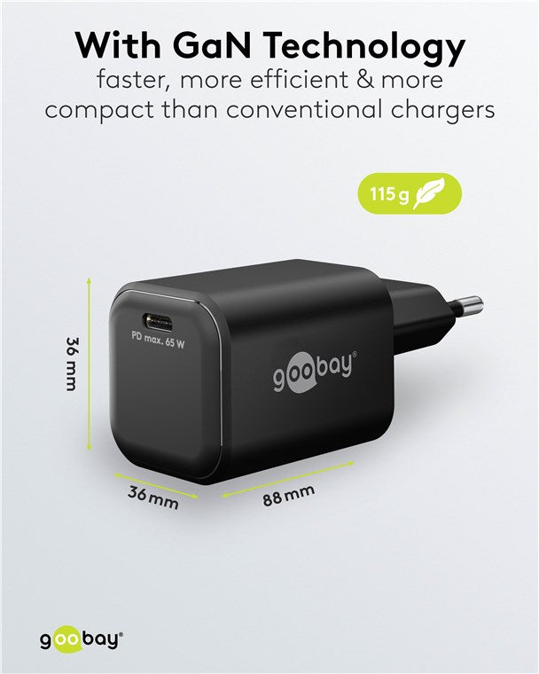 Snellader Nano USB-C™ PD GaN (65 W)