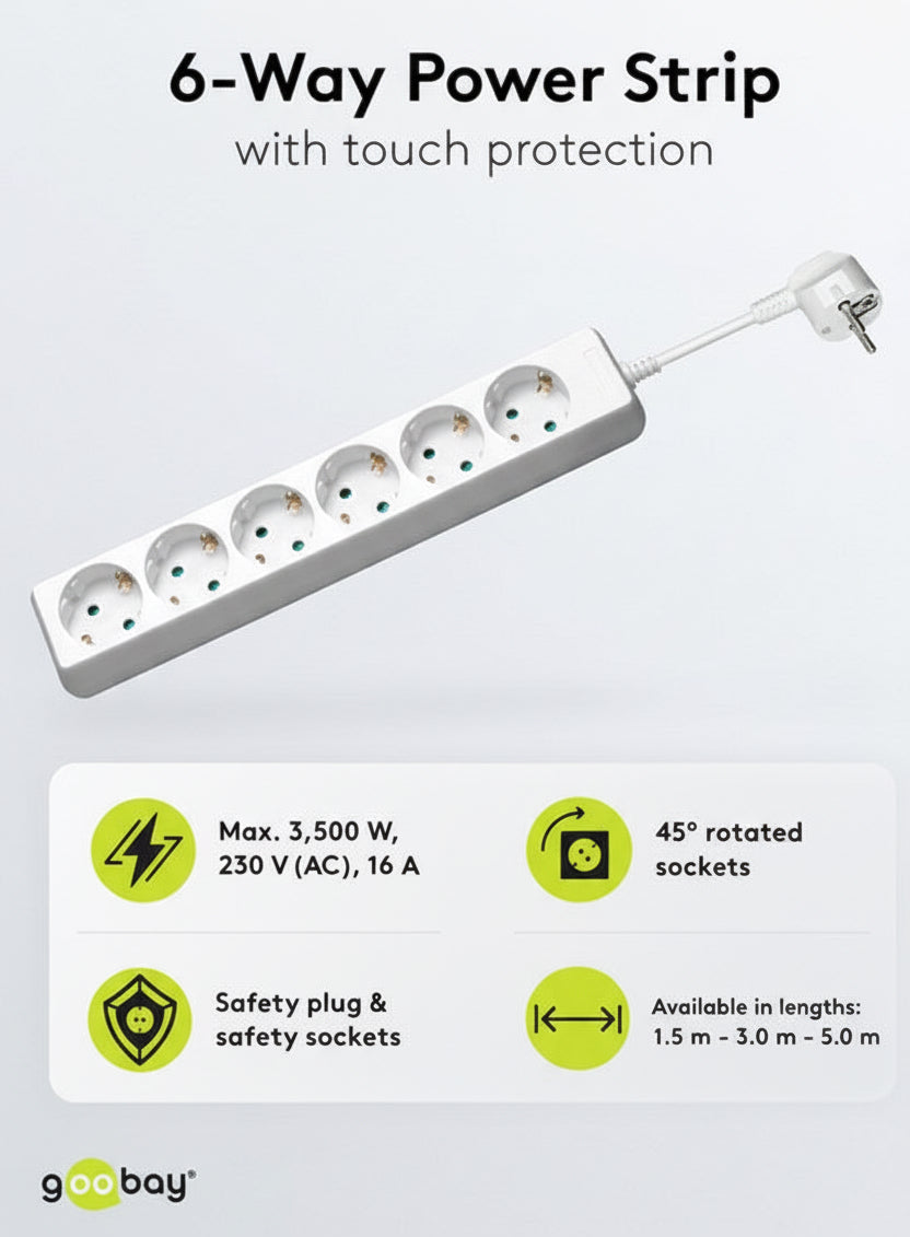 Stekkerdoos 6-voudig