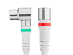 Coax aansluitkabel - IEC female haaks ↔ F-male recht, 1,5 meter - Technetix