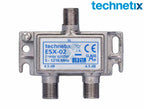 Tweevoudige verdeler 5-1218 MHz (ESX-02) - Technetix